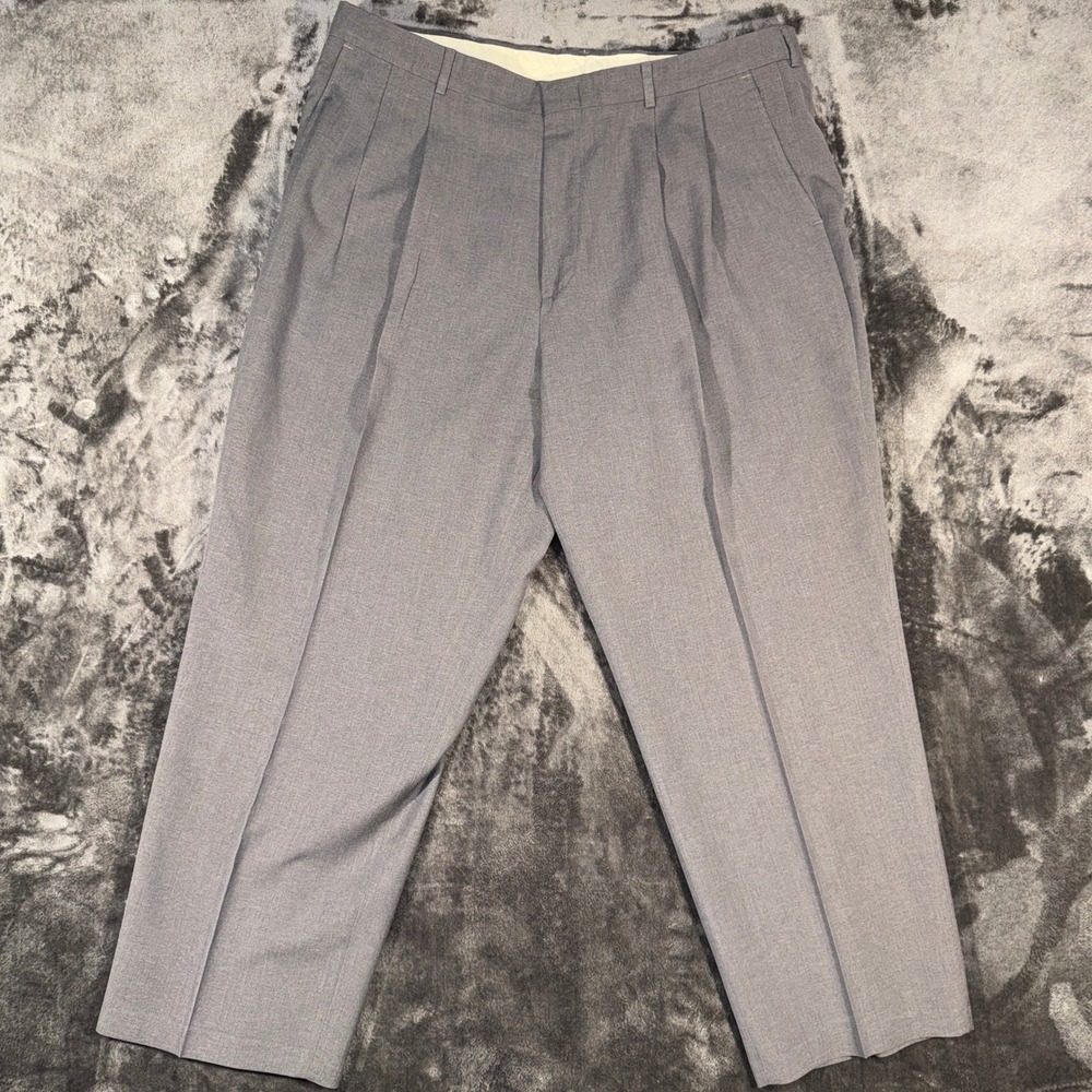Levis Travelers Dress Slacks Mens 40x30 Gray Wool Blend Trousers 633 01 Vintage